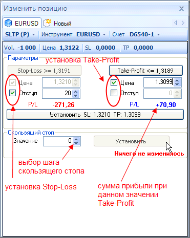 Stop-loss/Take-profit/TS